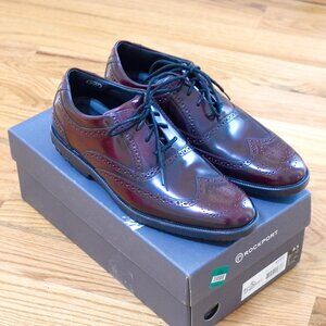 Rockport NEW Men's DRESSPORT Wingtip Burgundy adiPRENE by adidas geoFIT 9.5M